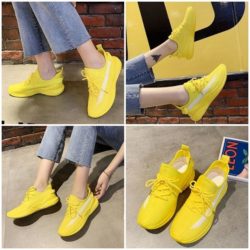 JSS991-yellow Sepatu Sneakers Import Wanita Cantik