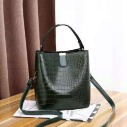 JT8881-green Tas Handbag Selempang Croco Wanita Cantik Import