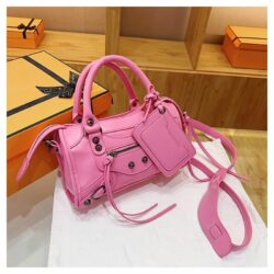 JTF18005-pink Tas Handbag Selempang Wanita Cantik Import 2in1