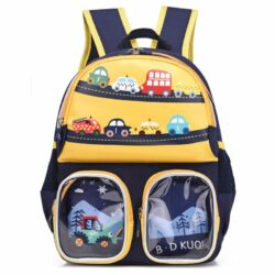 JTF8424-yellowcar Tas Ransel Anak Imut Sekolah Import Terbaru